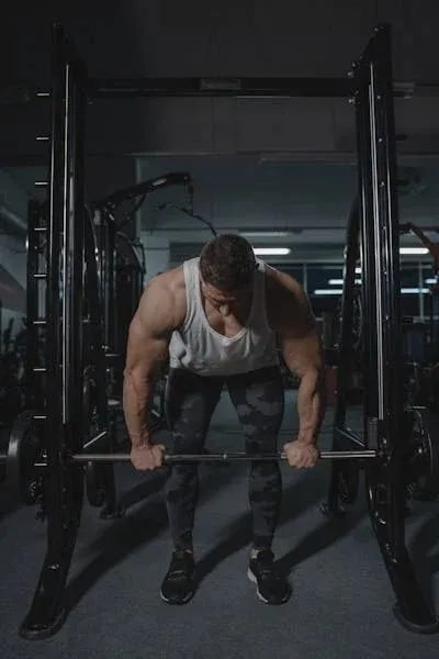 SKYFIT, Mann trainiert mit Gewichtheben